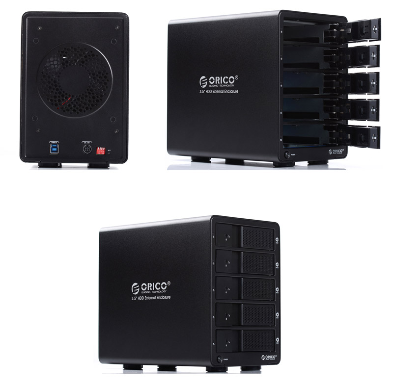 Buy Orico 5 Bay USB 3.0 Raid Hard Drive Enclosure [ORICO-9558RU3-BK