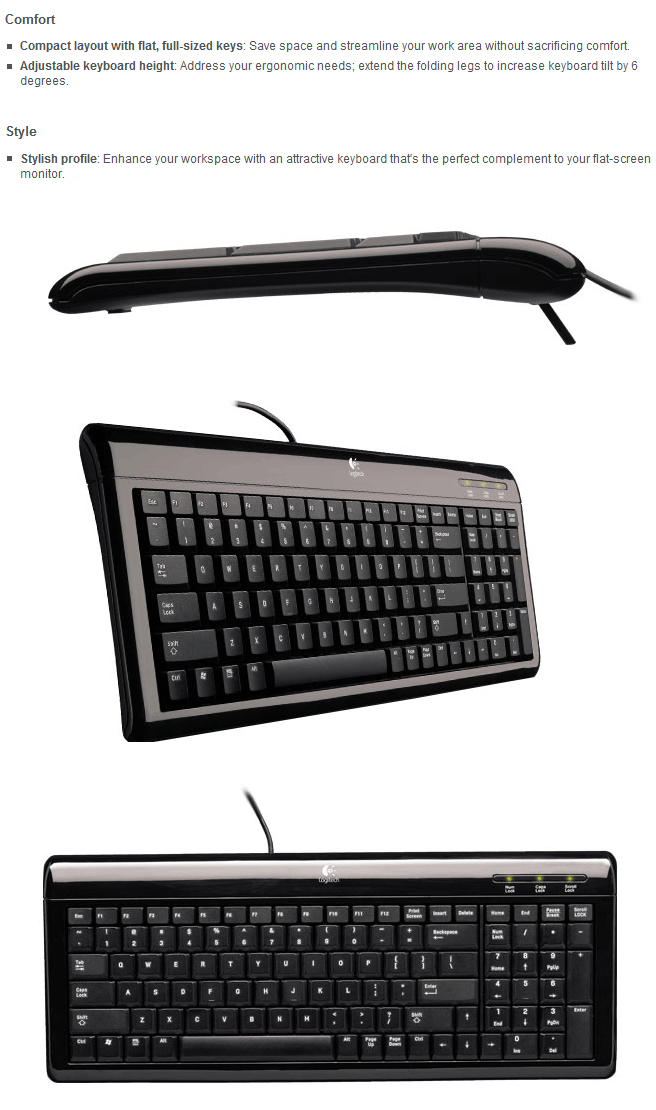 Buy Logitech Ultra Flat Keyboard [9675820132] PC Case Gear Australia