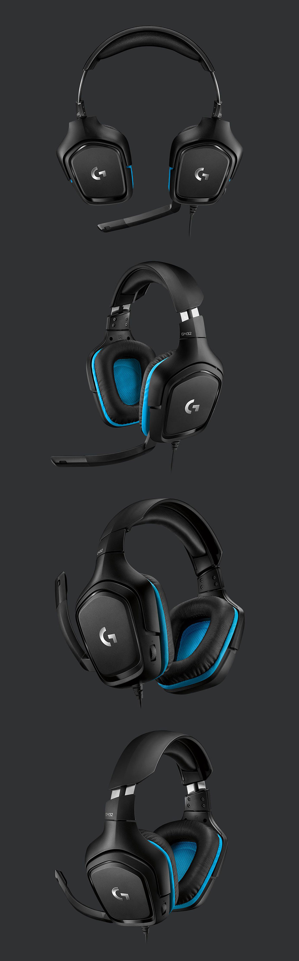 Buy Logitech G432 7.1 Gaming Headset [981000824] PC Case Gear Australia