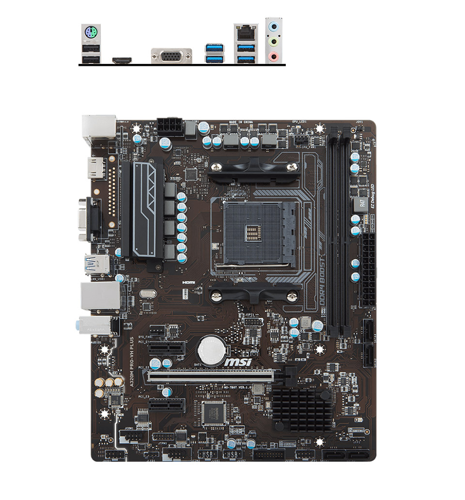 Buy MSI A320M Pro-VH Plus Motherboard [A320M-PRO-VH-PLUS] | PC Case