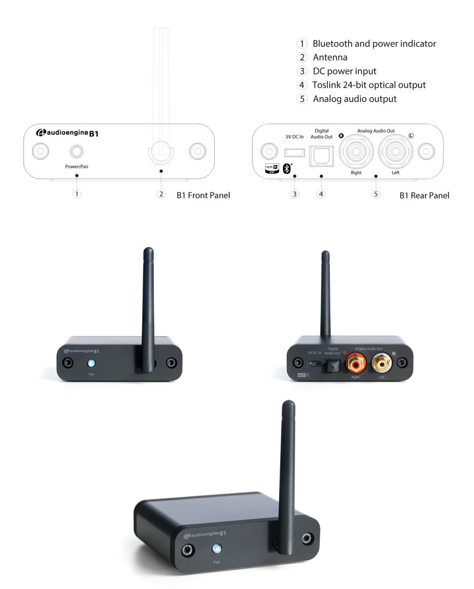 Buy Audioengine B1 Bluetooth Music Receiver [AE-B1] | PC Case Gear