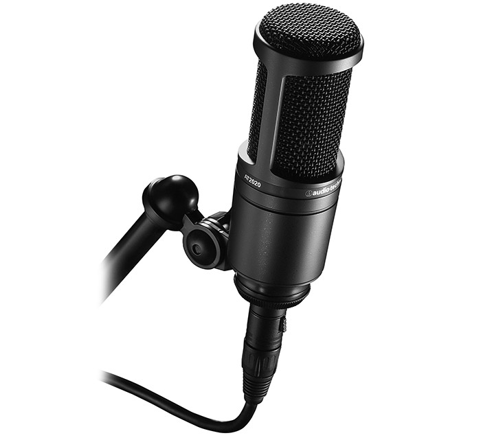 Buy AudioTechnica AT2020 Black XLR Recording Microphone [AT2020B] PC Case Gear Australia
