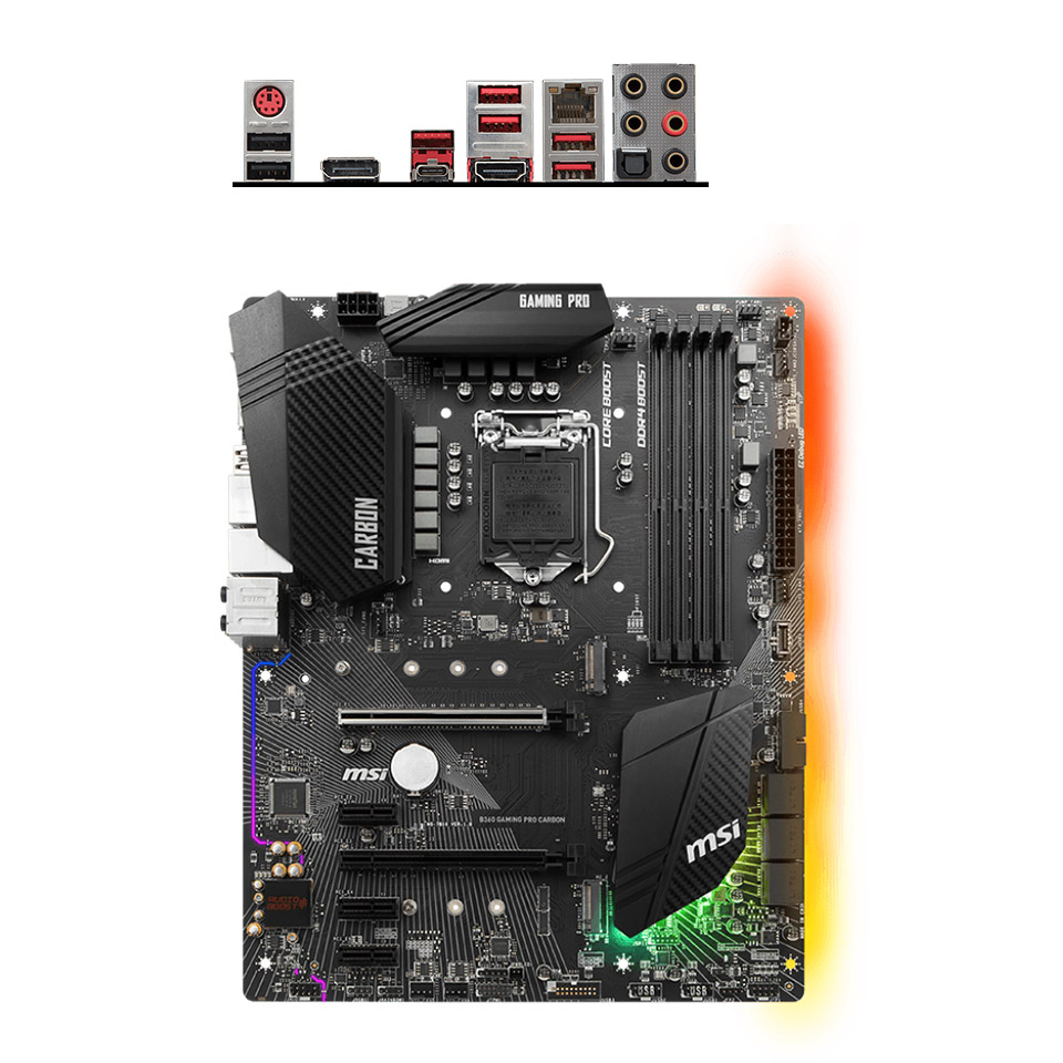 Buy MSI B360 Gaming Pro Carbon Motherboard [B360GAMINGPROCARBON