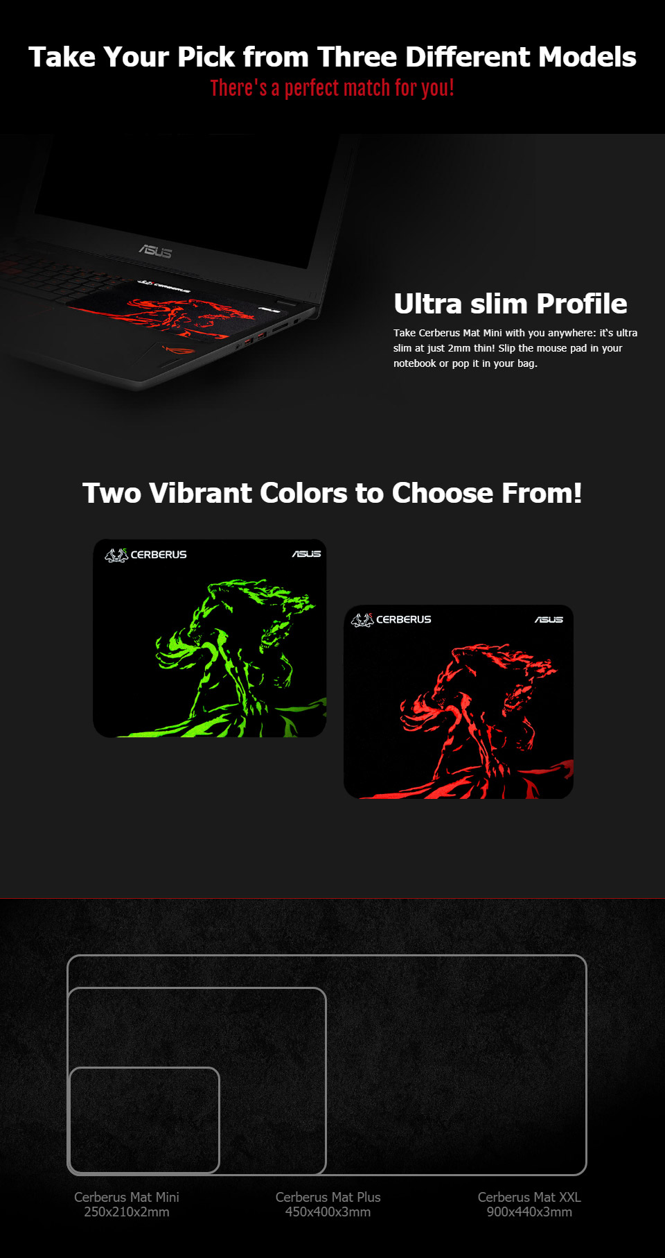 Buy ASUS Cerberus Mat Mini Gaming Mouse Pad Red [CERBERUSMATMINIRED