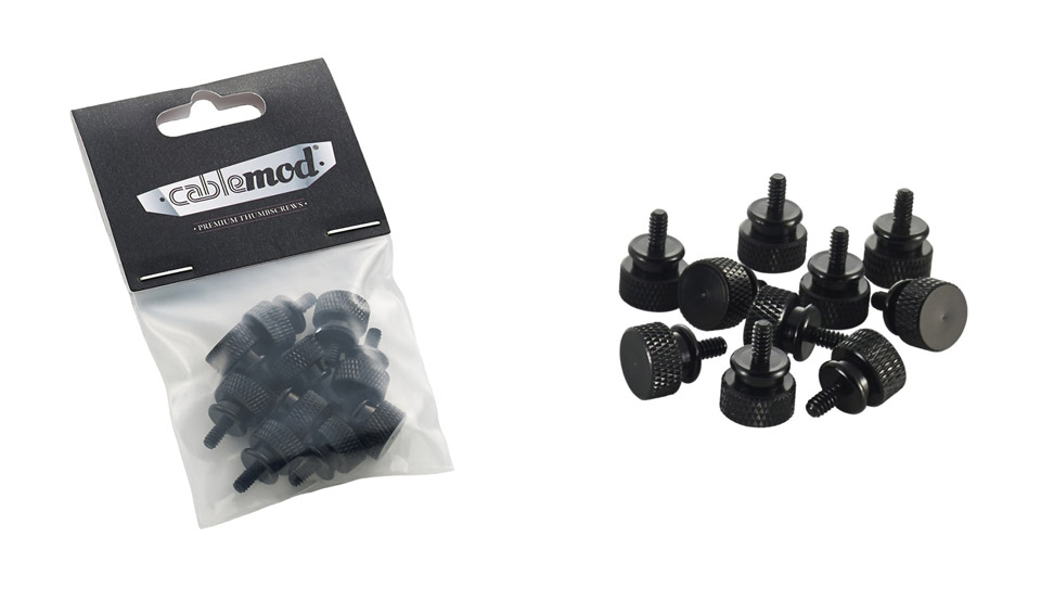 Buy CableMod Anodized Aluminium Thumbscrews Black [CMATSC63210KR