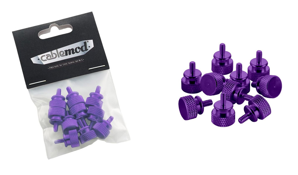 Buy CableMod Anodized Aluminum Thumbscrews Purple [CMATSC63210PR
