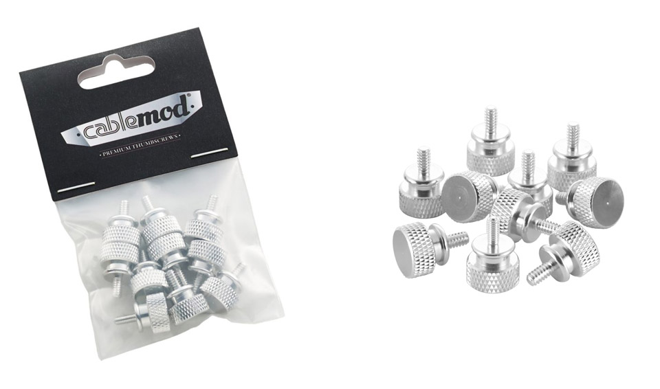 Buy CableMod Anodized Aluminum Thumbscrews Silver [CMATSC63210SR
