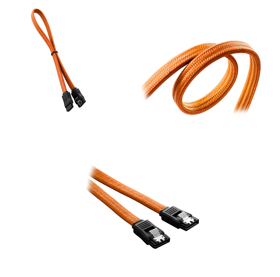 Buy CableMod SATA3 Cable Orange [CMCABSATA30KOR] PC Case Gear