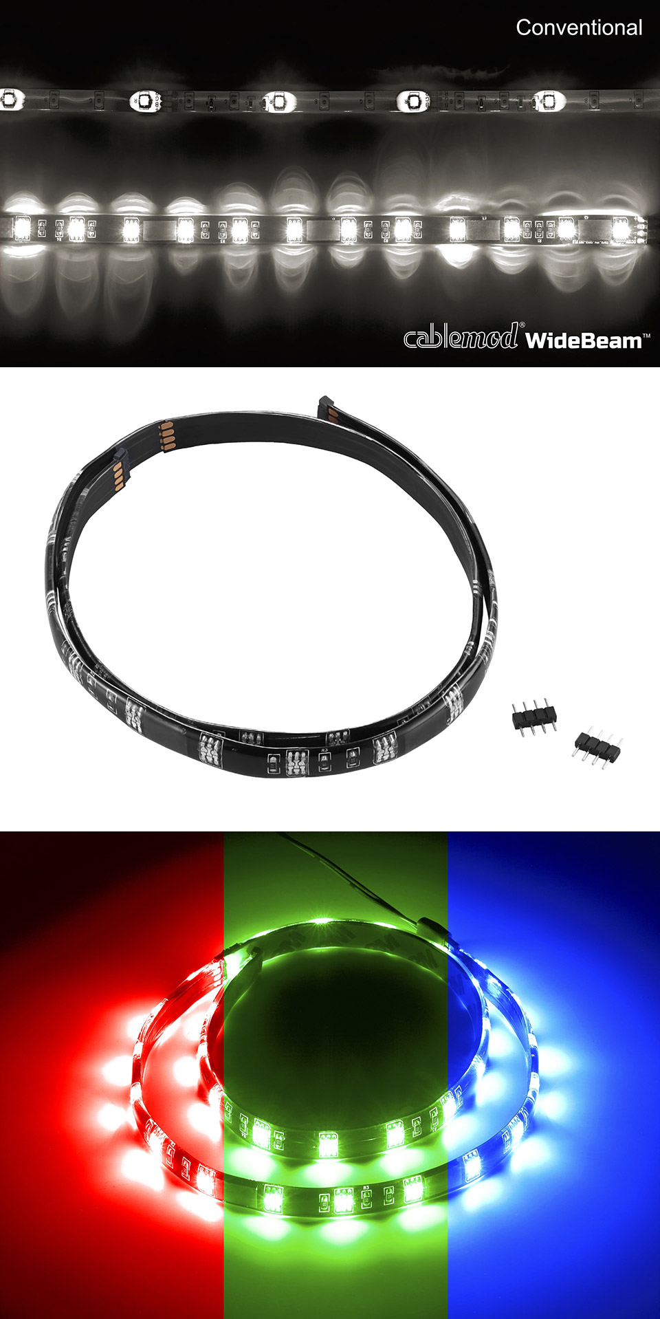 Buy CableMod WideBeam LED Strip RGB 60cm [CMLED30M60KRGBR