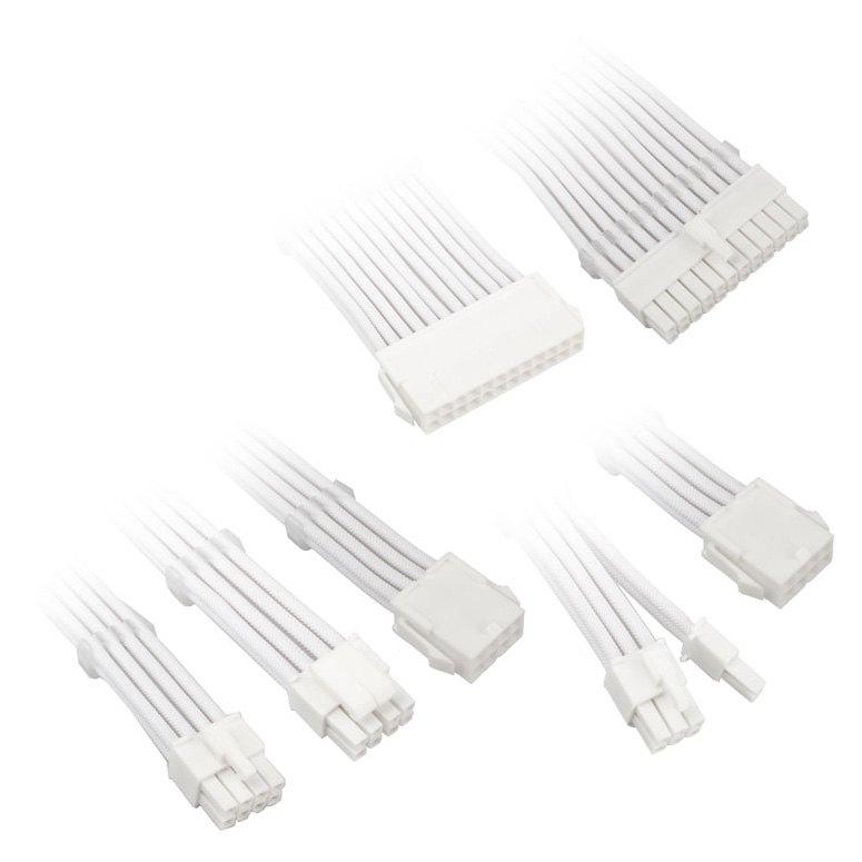 Buy Kolink Core Adept Braided Cable Extension Kit White [PGWACKOL069