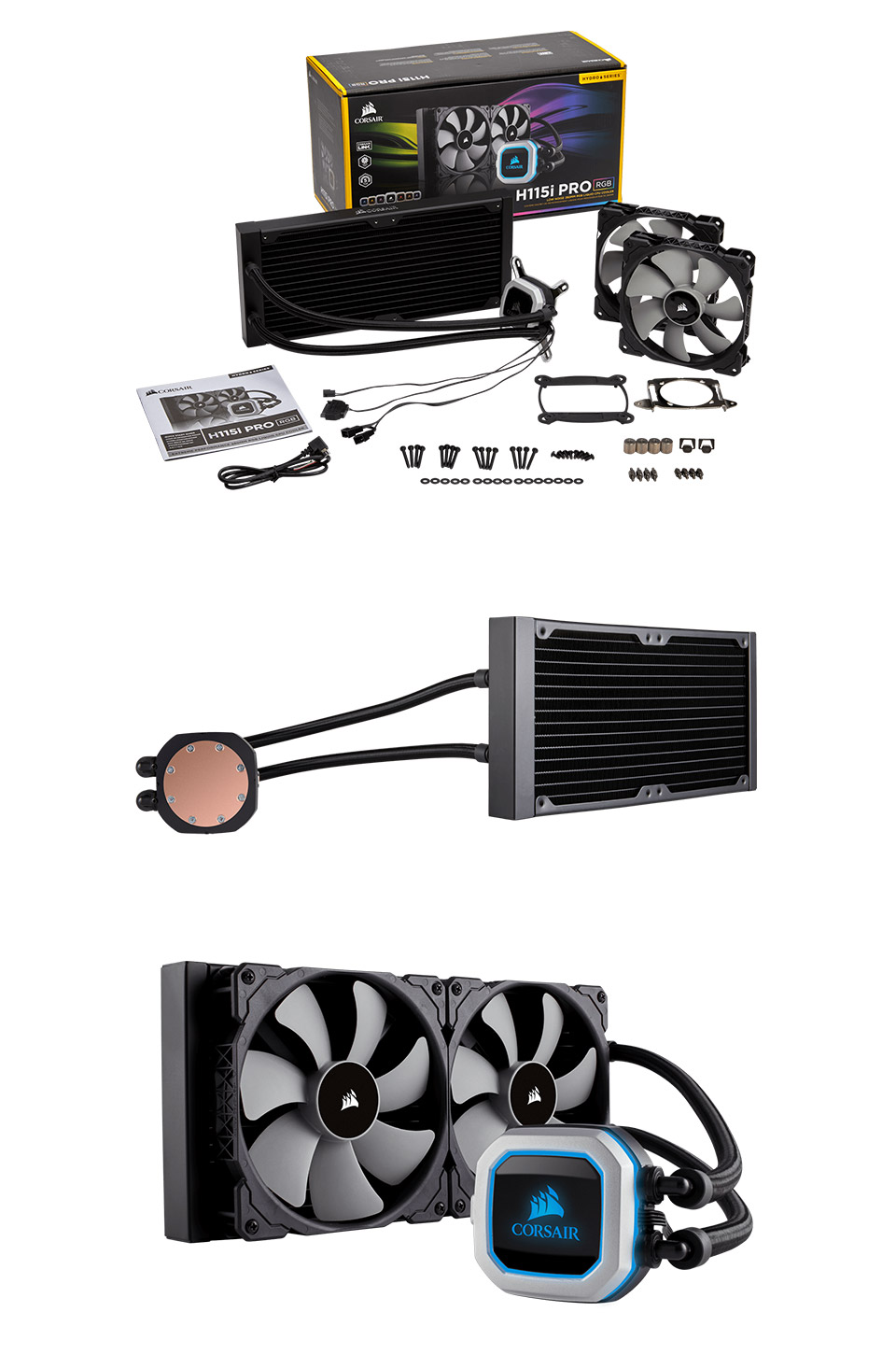 Buy Corsair Hydro Series H115i Pro 280mm Liquid CPU Cooler [CW9060032