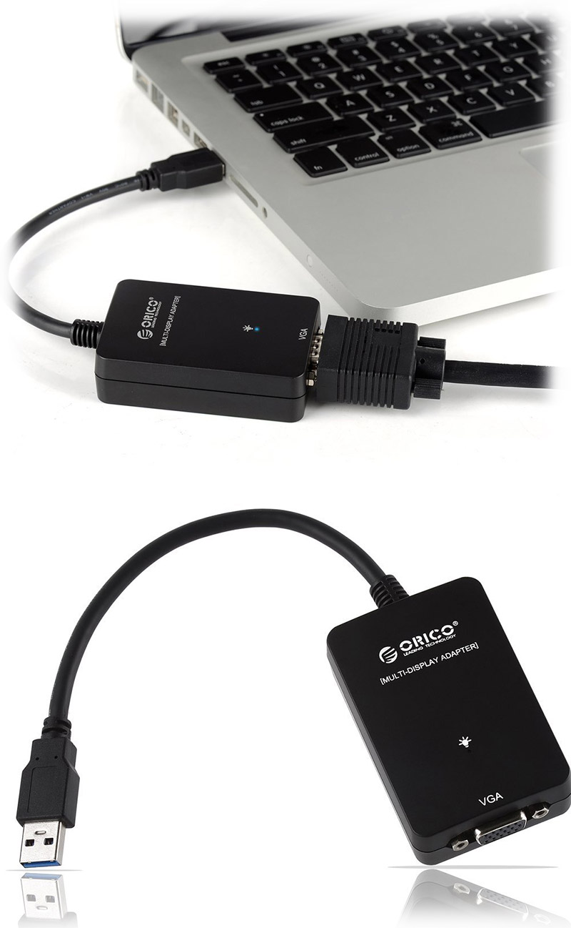 Buy Orico USB 3.0 to VGA Display Adapter Black [ORICODU3VBK] PC