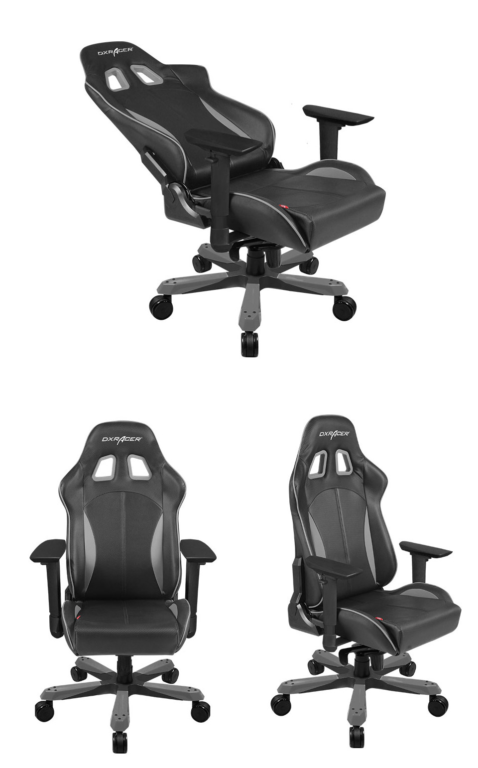 Buy DXRacer KB57 Series PC Office/Gaming Chair Black & Carbon Grey [DXR