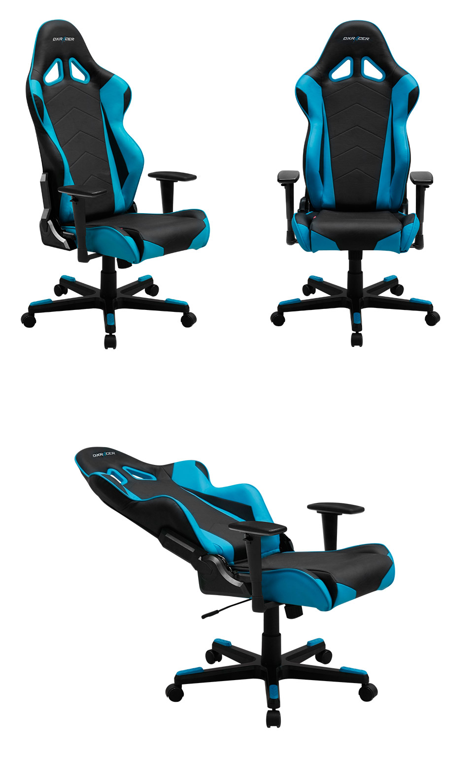 Buy DXRacer Racing Series PC Office/Gaming Chair Black & Blue [DXRRE0BL] PC Case Gear Australia