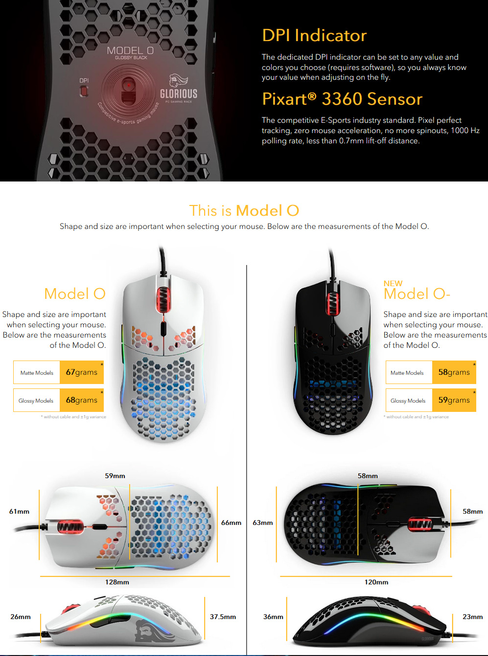 Buy Glorious Model O Gaming Mouse Matte Black [GOMBLACK] PC Case