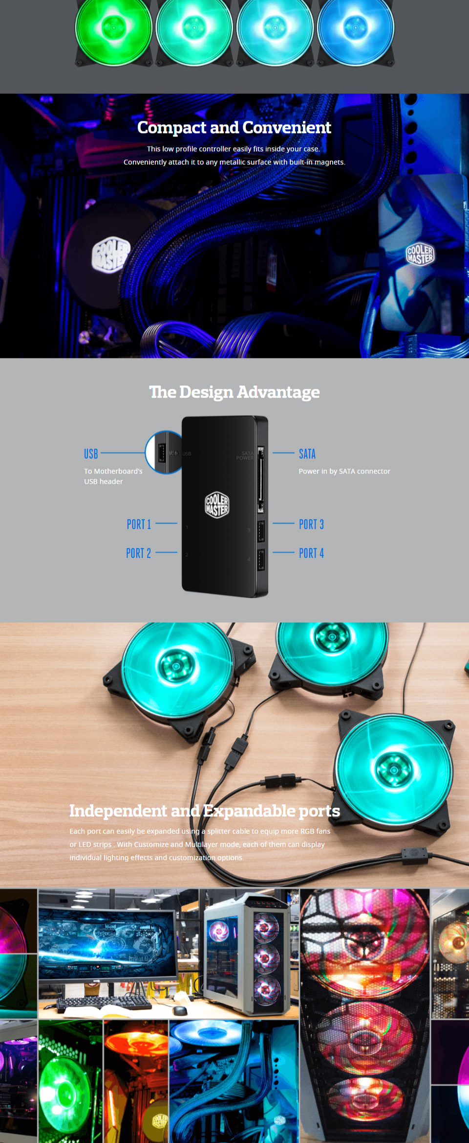 Buy Cooler Master RGB LED Controller [MFYRCSNNNUDKR1] PC Case Gear