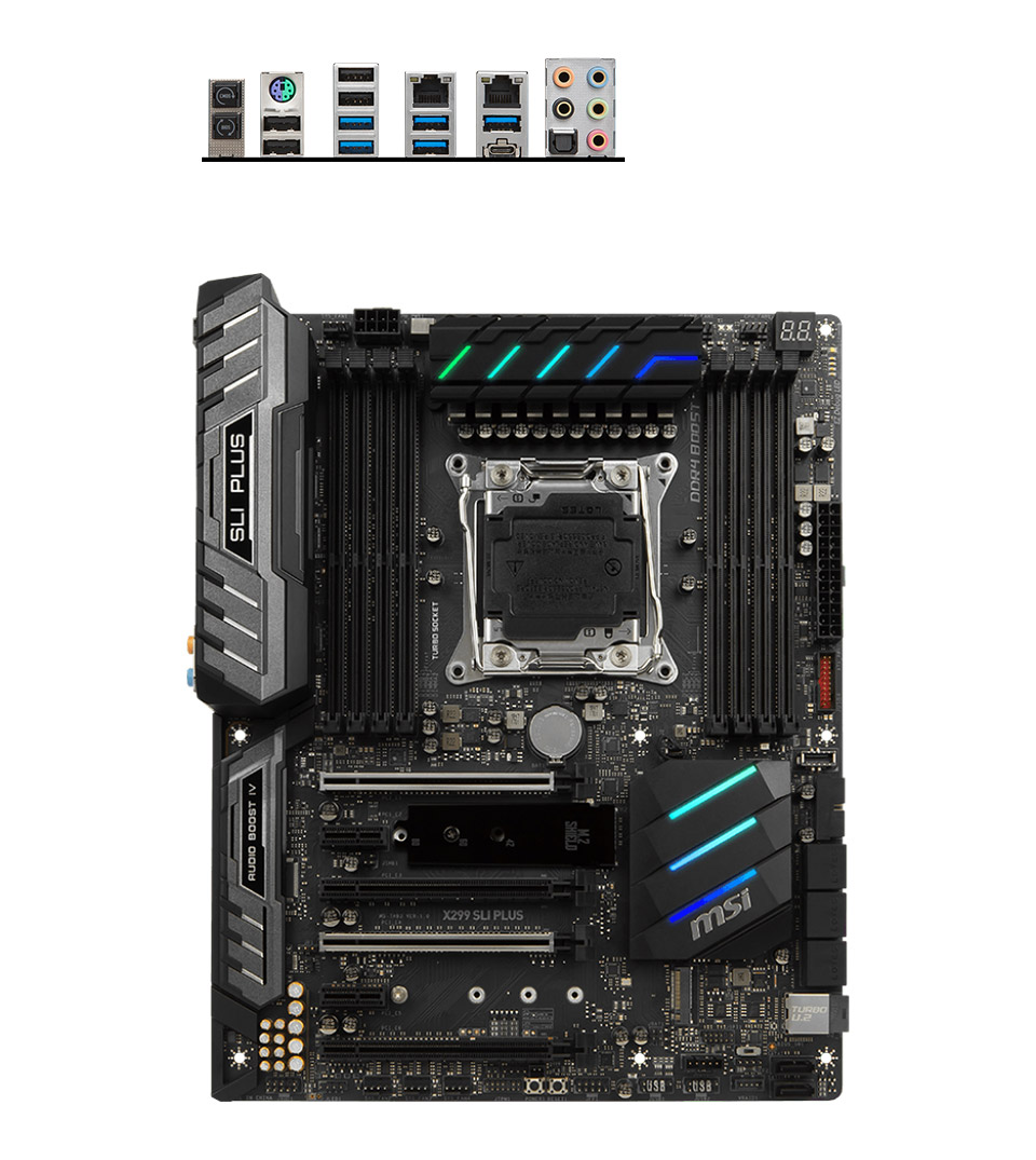 Buy MSI X299 SLI Plus Motherboard [X299-SLI-PLUS] | PC Case Gear Australia