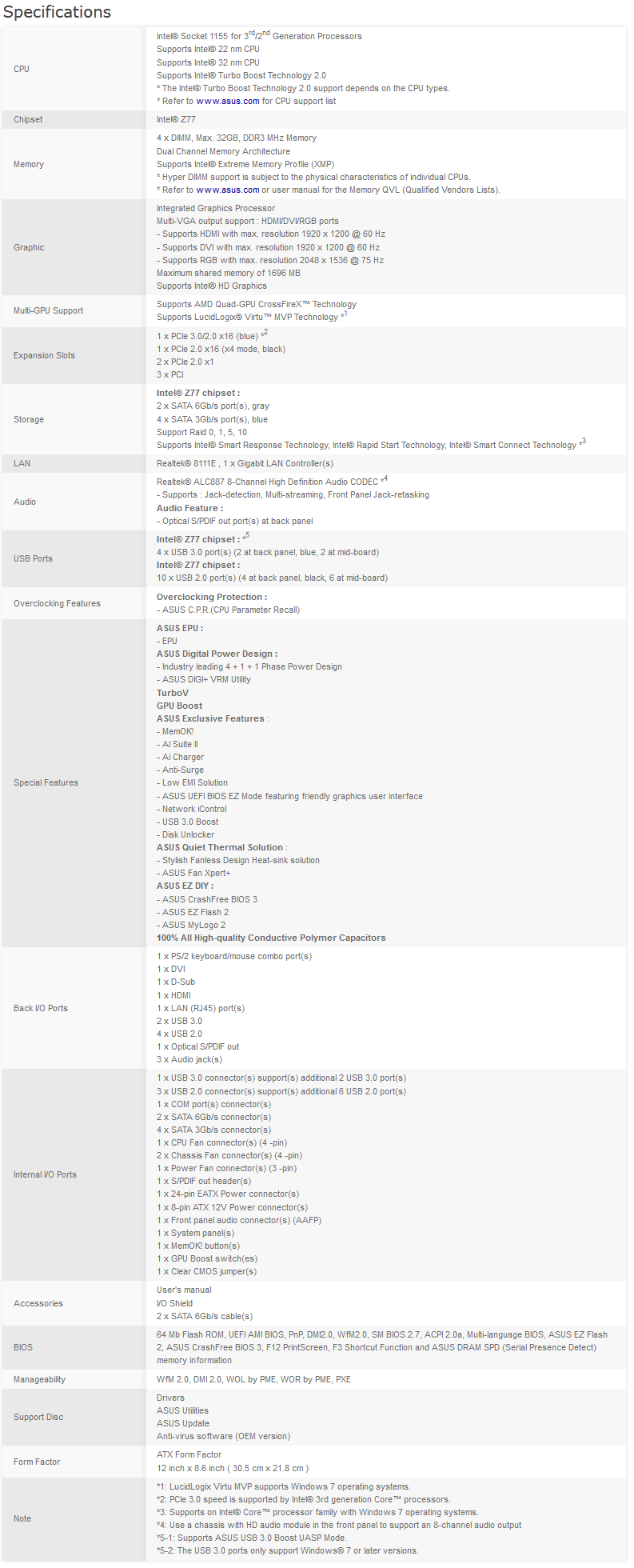 Buy ASUS P8Z77-V LX Motherboard [P8Z77-V-LX] | PC Case Gear Australia
