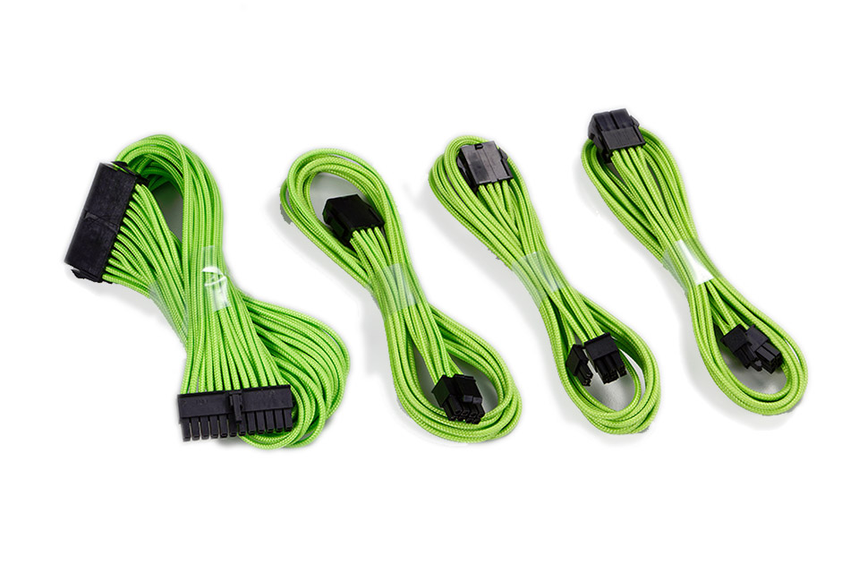 Buy Phanteks Sleeved Cable Extension Kit Green [PHCBCMBO_GR] PC Case Gear Australia