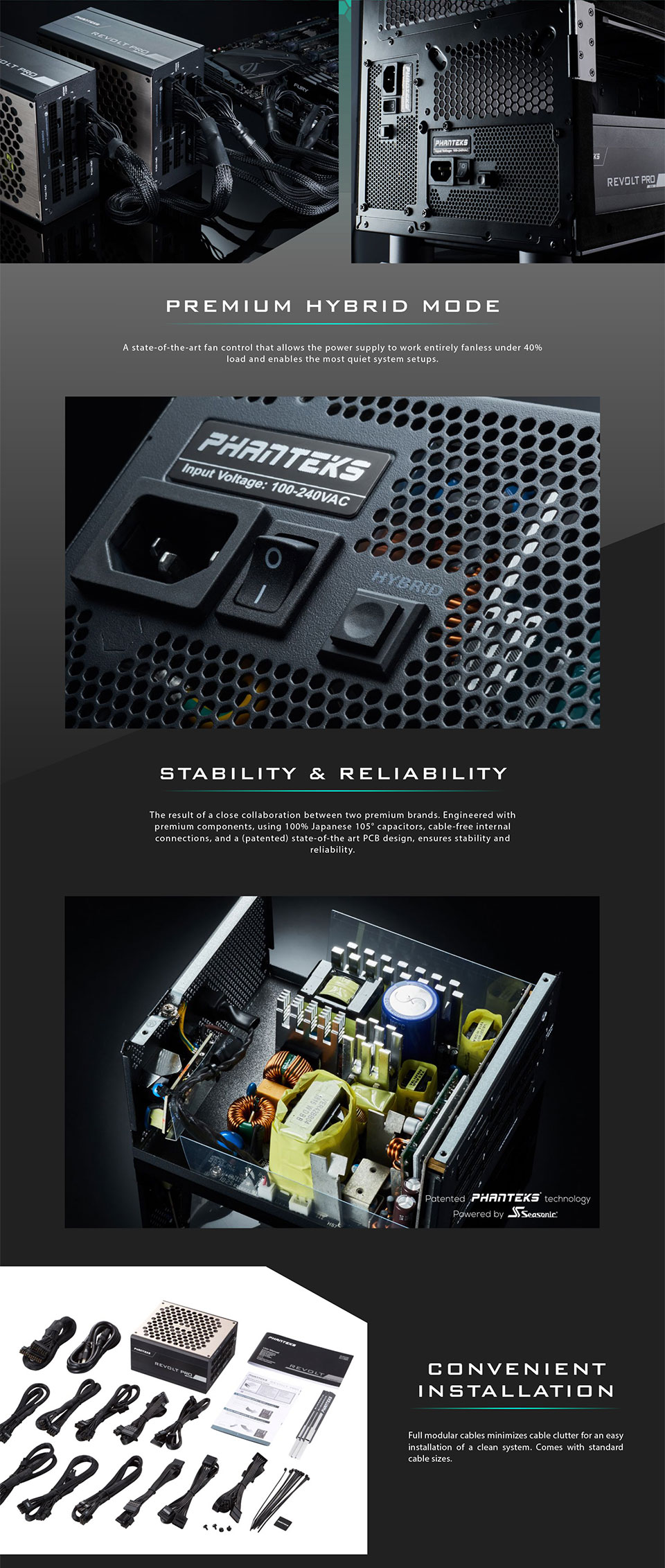 Buy Phanteks Revolt Pro Full Modular Gold 850W Power Supply [PHP850GC