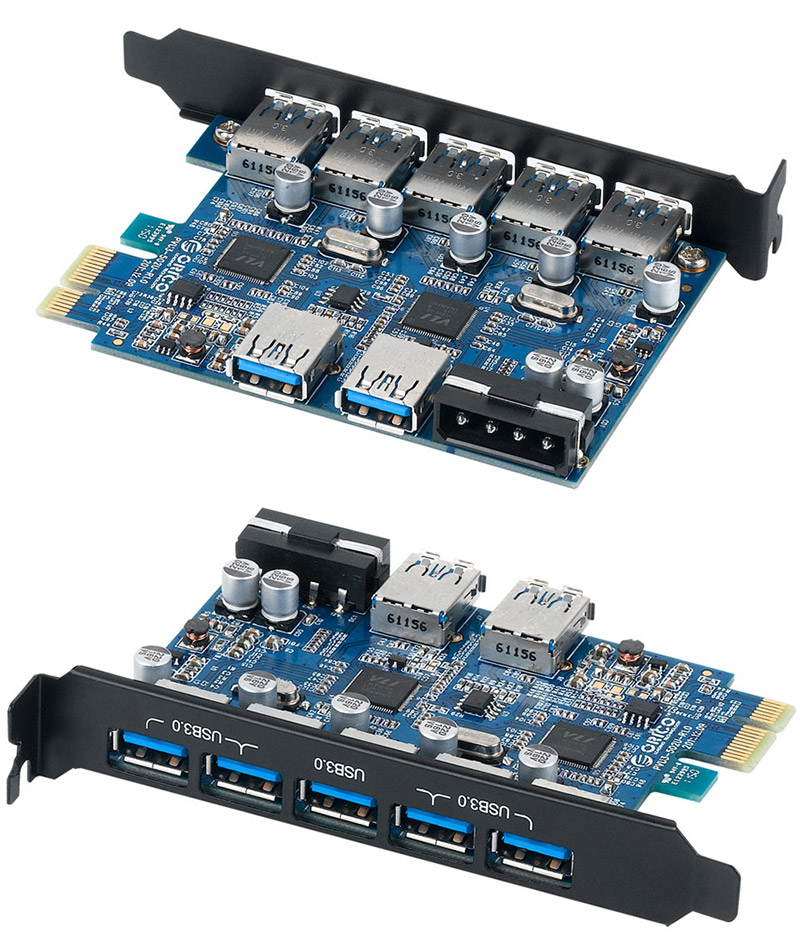 Buy Orico 7 Port USB 3.0 PCIE Card [ORICOPVU35O2U] PC Case Gear
