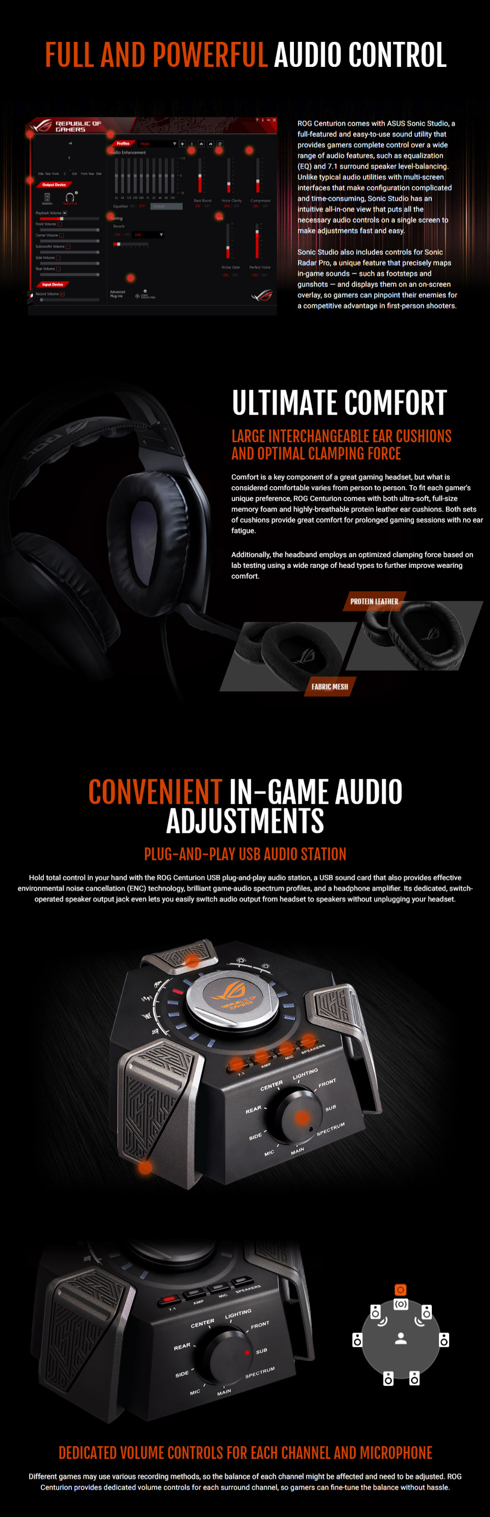 Buy ASUS ROG Centurion True 7.1 Gaming Headset [ROG-CENTURION] | PC