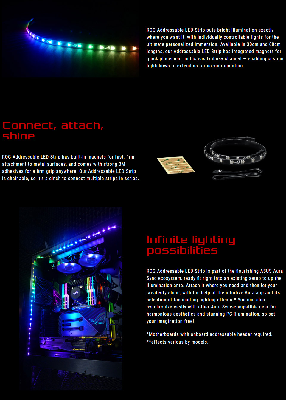 Buy ASUS ROG Addressable RGB Strip 60cm [ROGLEDSTRIP60CM] PC Case