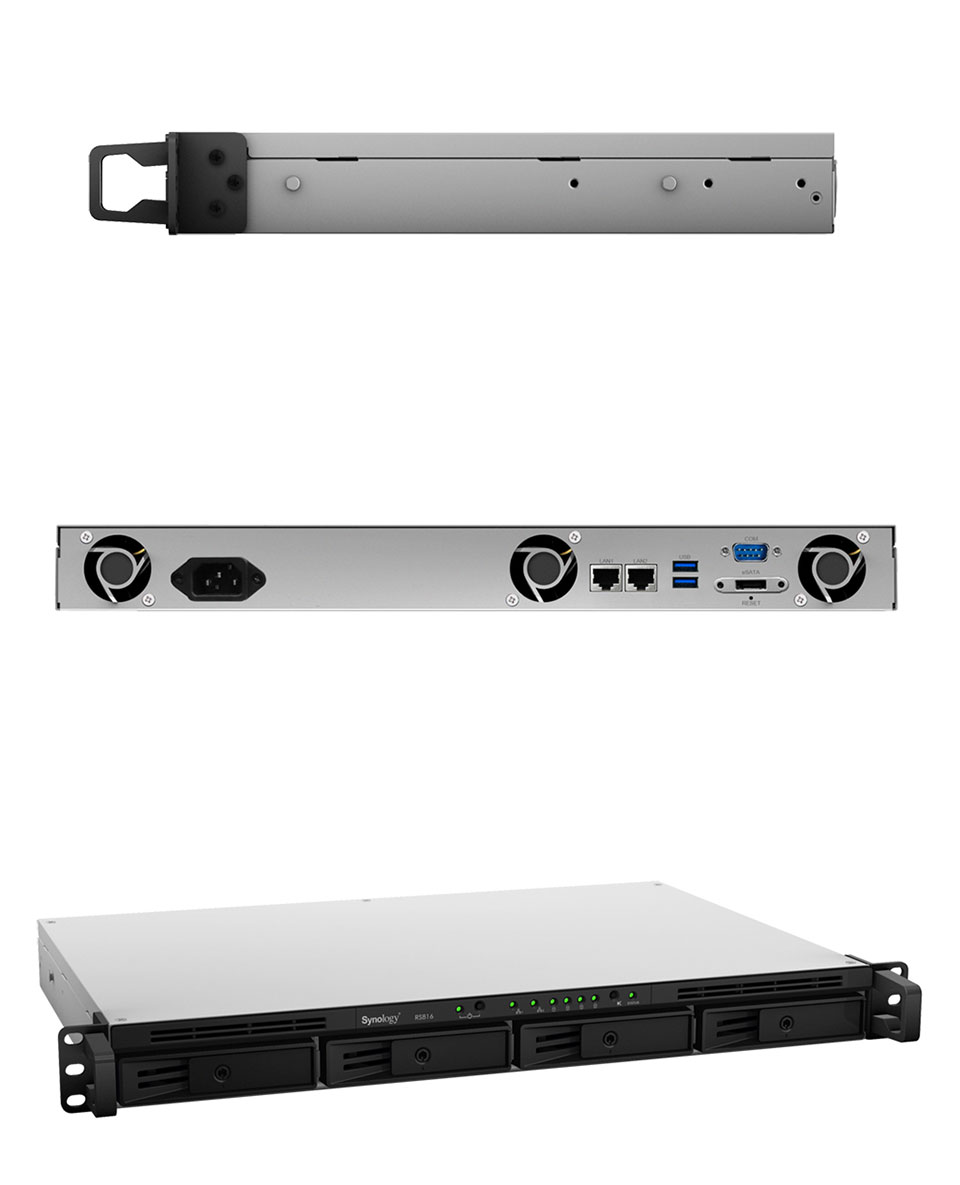 Buy Synology RS816 4 Bay 1U Rack Mount NAS [RS816] PC Case Gear Australia