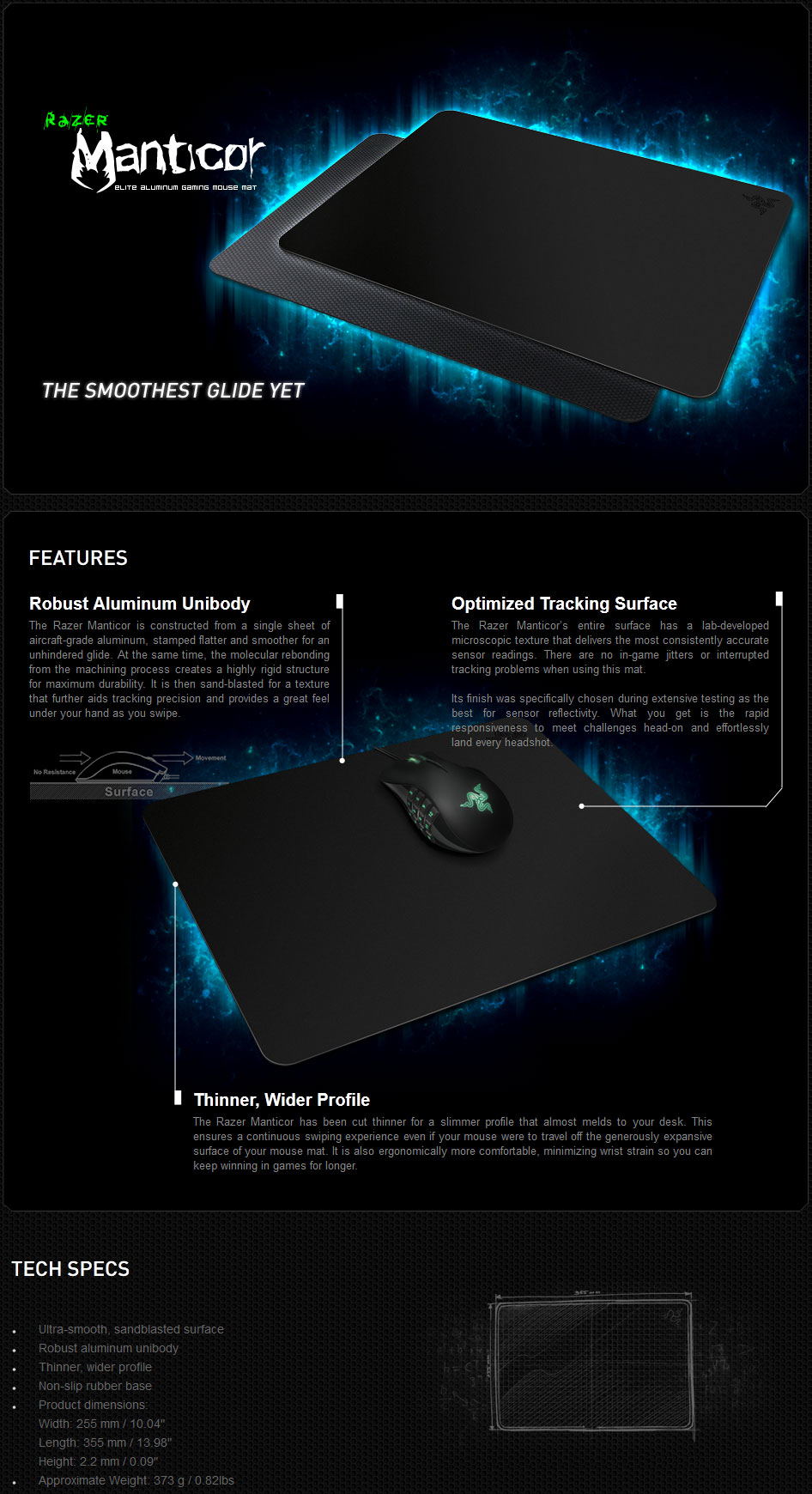 Buy Razer Manticor Elite Aluminium Gaming Mouse Mat [RZ02