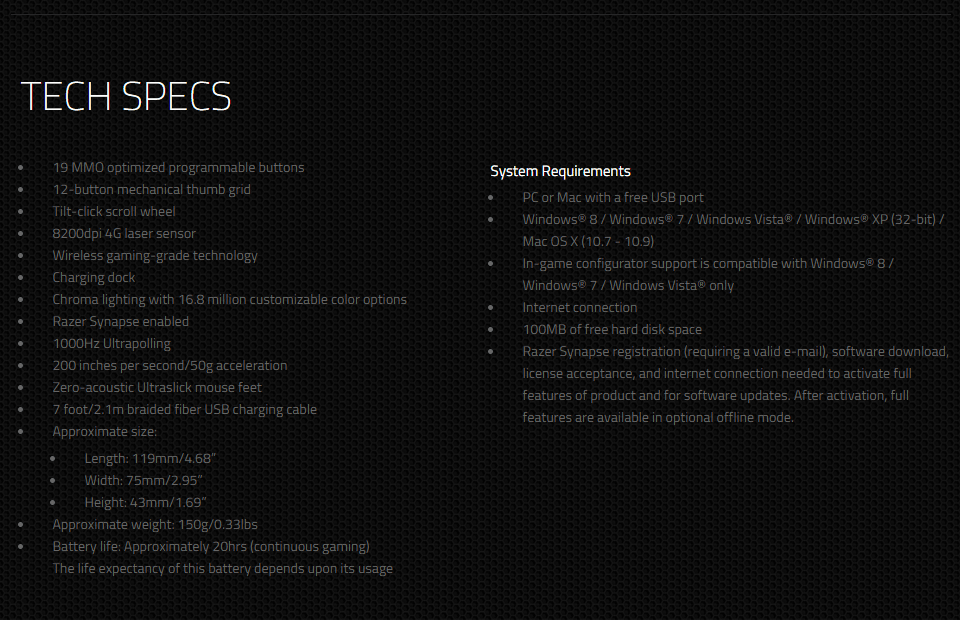 Buy Razer Naga Epic Chroma Wireless MMO Gaming Mouse [RZ01-01230100