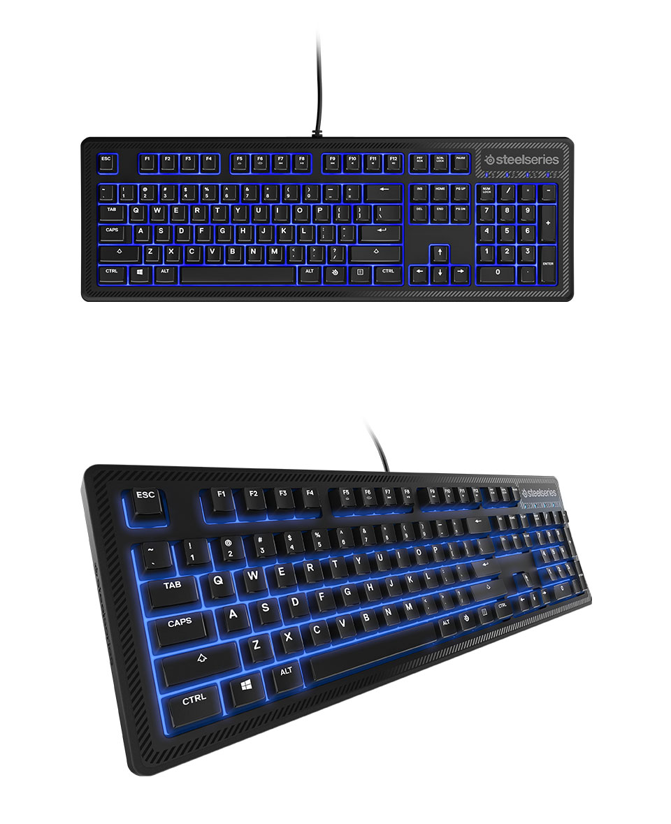 Buy SteelSeries Apex 100 Blue LED Keyboard [SS64435] PC Case Gear