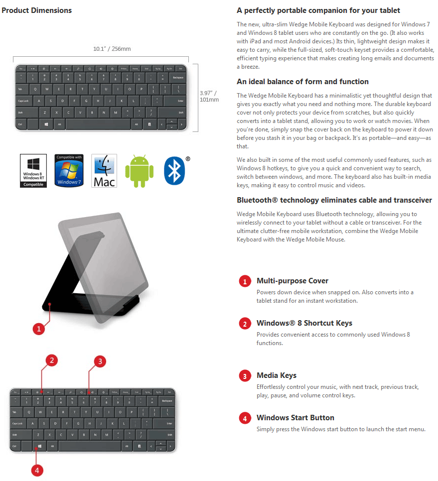 Microsoft wedge keyboard work with ipad kenbilla