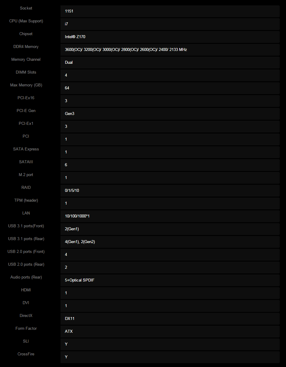 Buy MSI Z170A-Gaming Pro Motherboard [Z170A-GAMING-PRO] | PC Case Gear