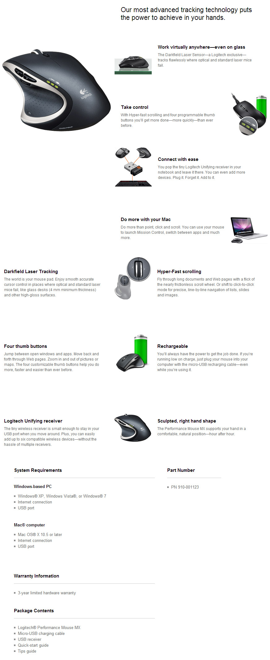 Buy Logitech M950T Performance Mouse [zzz910003976] PC Case Gear