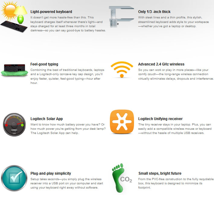 Buy Logitech K750 Solar Wireless Keyboard [920-002956] | PC Case Gear