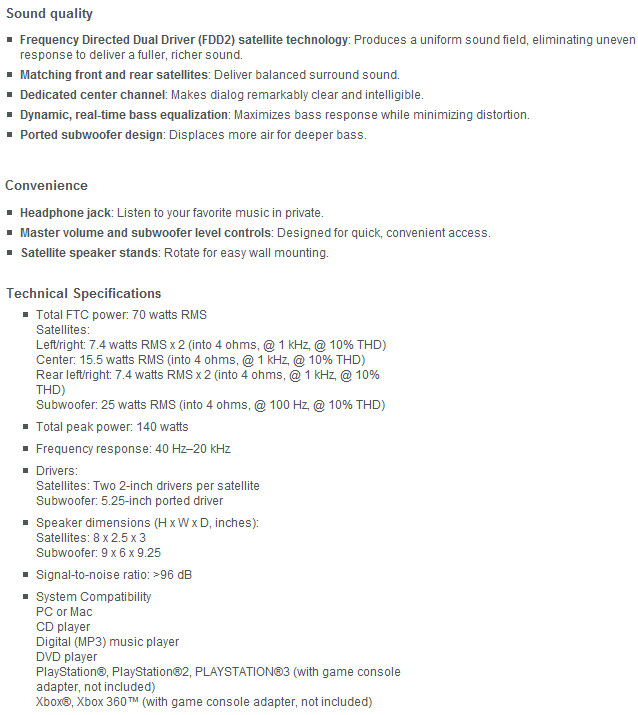 Buy Logitech X-530 5.1 Speaker System [LT-970114-0122] | PC Case Gear