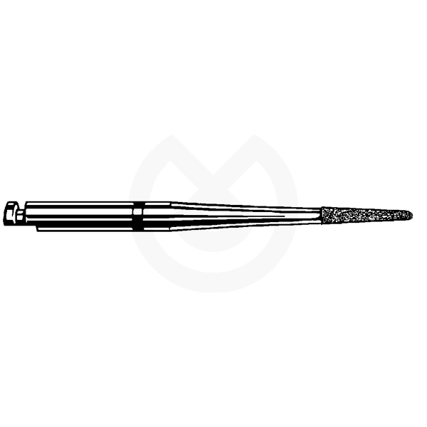 Rund konisk diamantbor A.K.A. 8831L.204.012 finkornet, lang skaft – KOMET