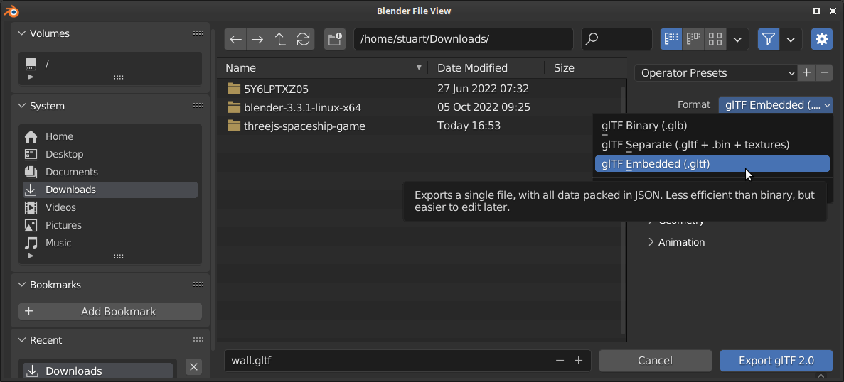 Exporting Blender Models For ThreeJS Programster's Blog