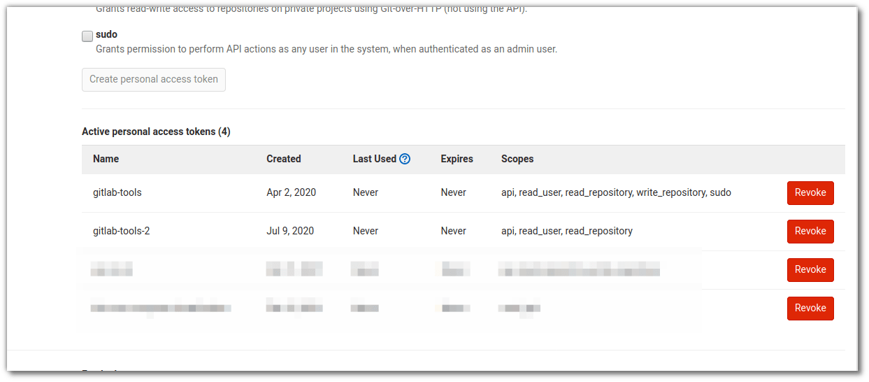 GitLab Create A Personal Access Token Programster's Blog