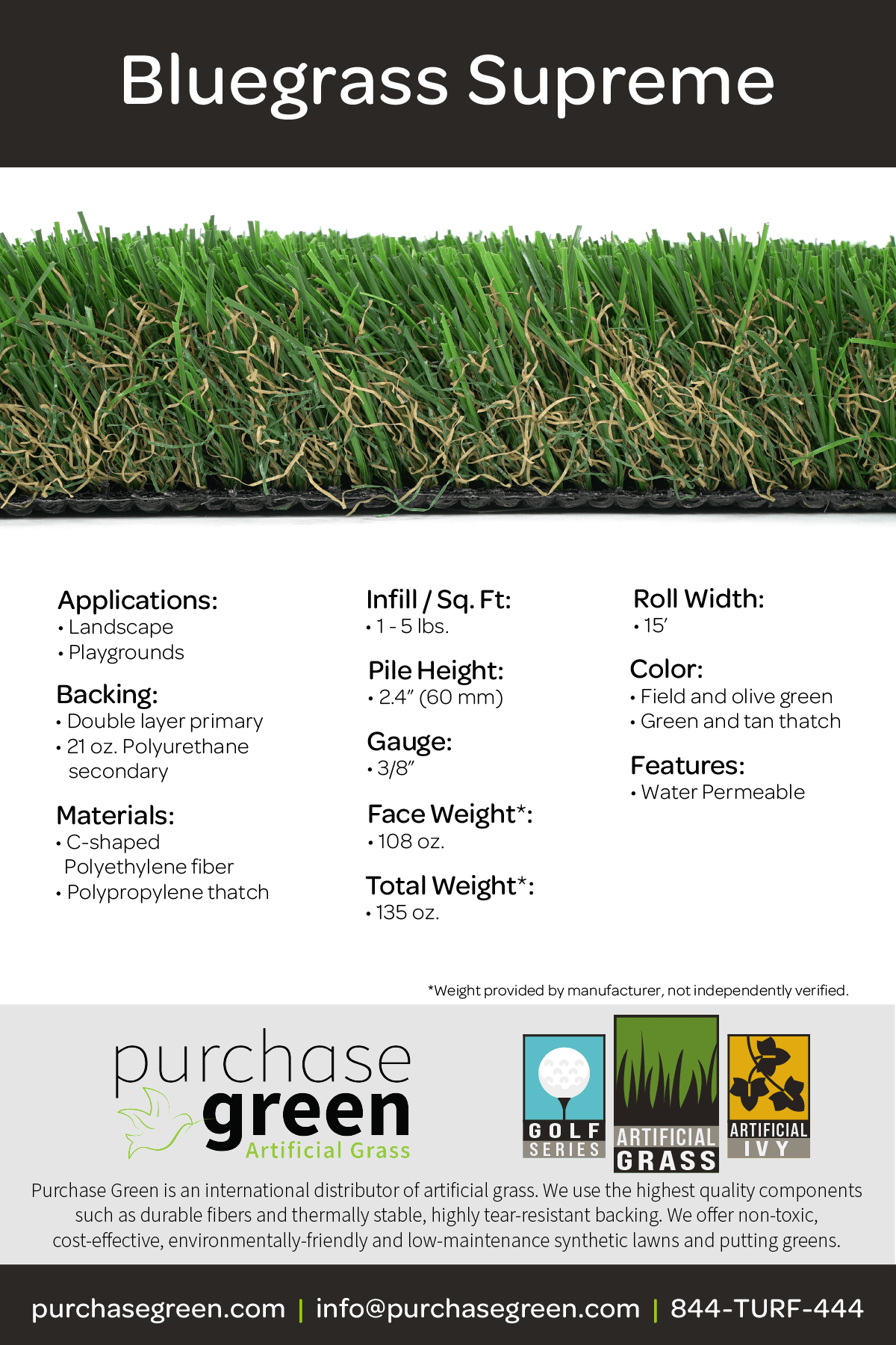 Bluegrass Supreme Buy Artificial Grass Purchase Green Artificial