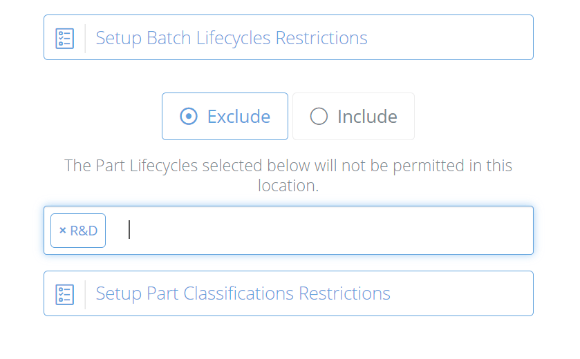Location Restrictions
