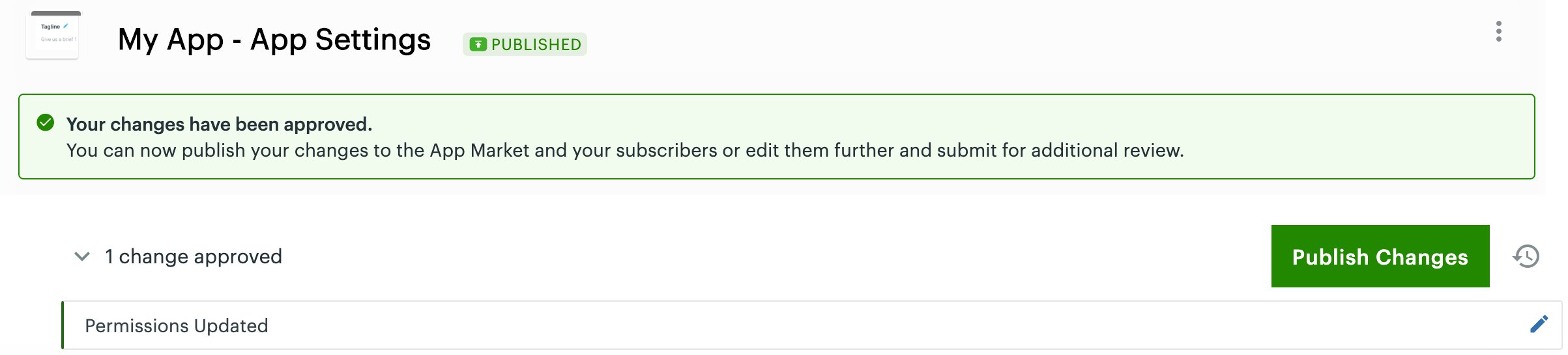Revise and review approved or published apps