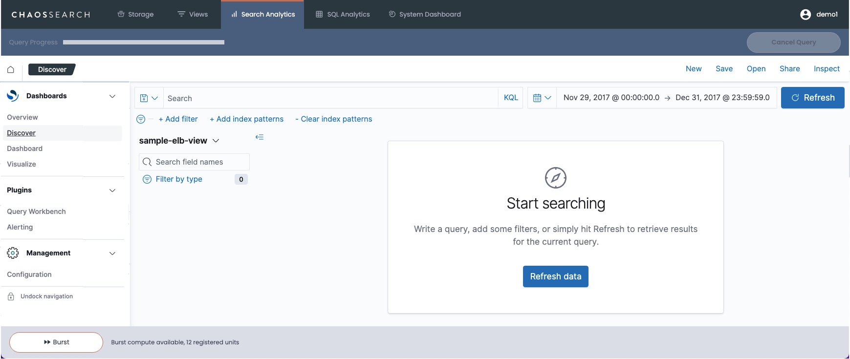 Create Grafana Data Links to DrillDown to ChaosSearch