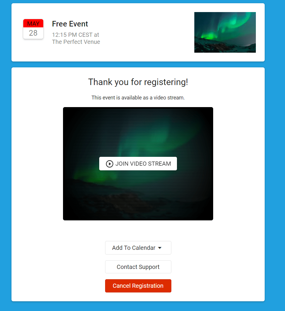 Cancel Attendee Registration
