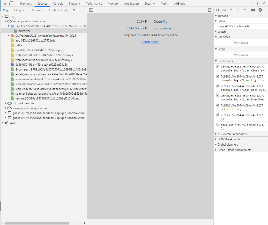Debugging JavaScript Code for