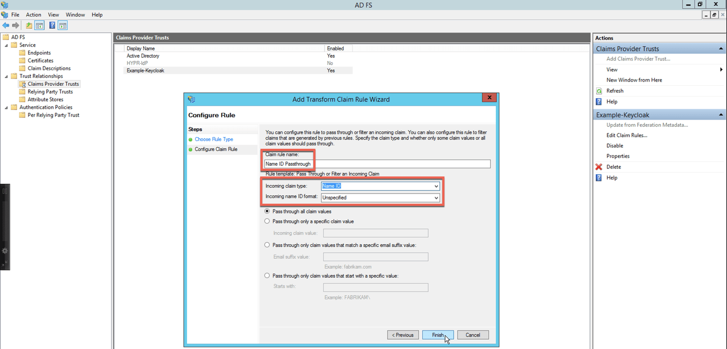 Deploying Keycloak IdP with AD FS