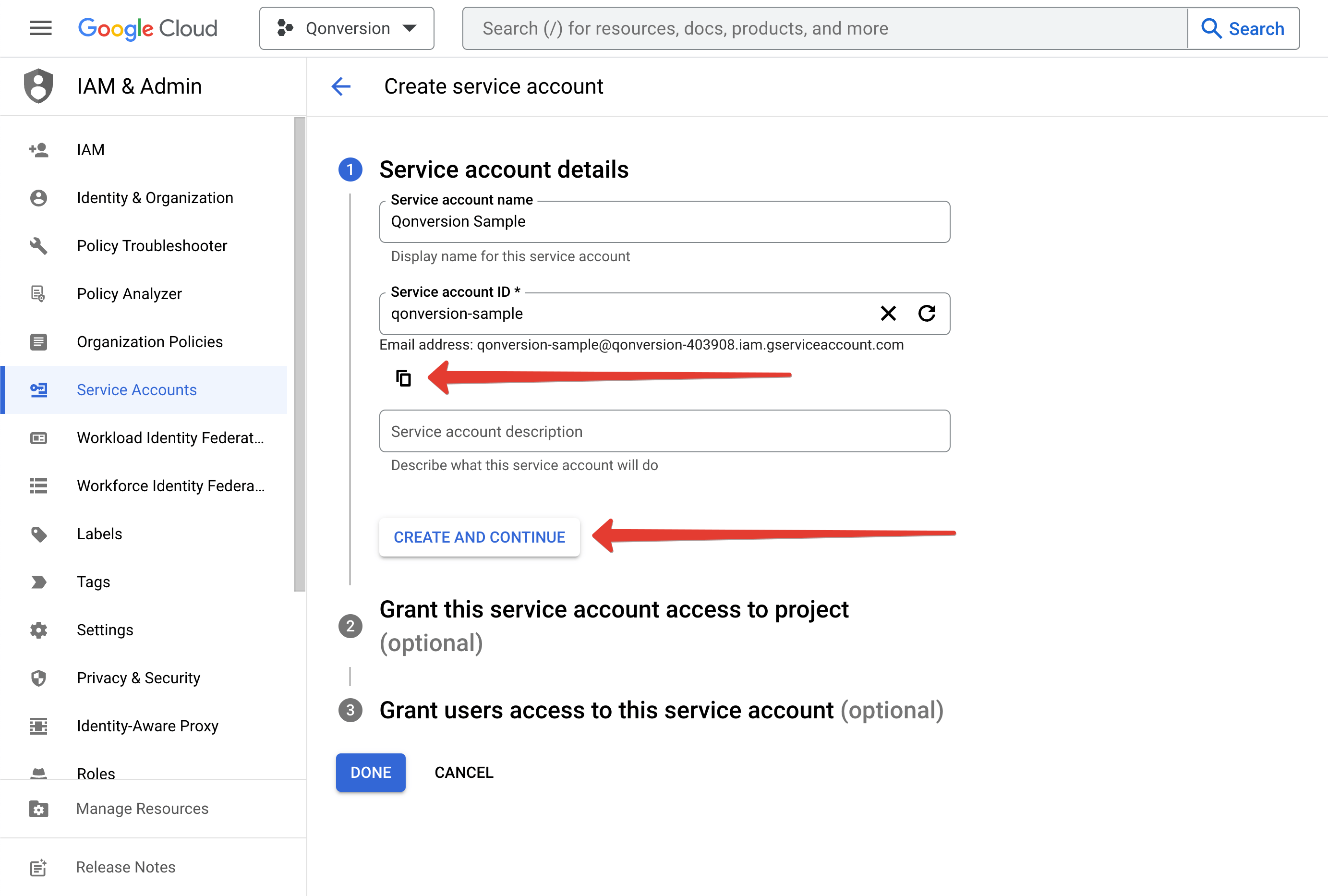 Google Play Service Account Key