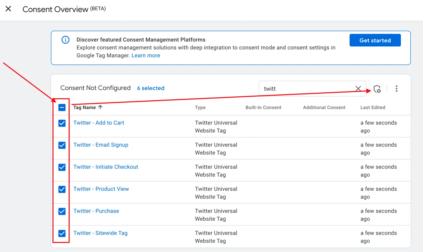 Consent Mode Step 2 Assign Consent Requirements for your ClientSide tags