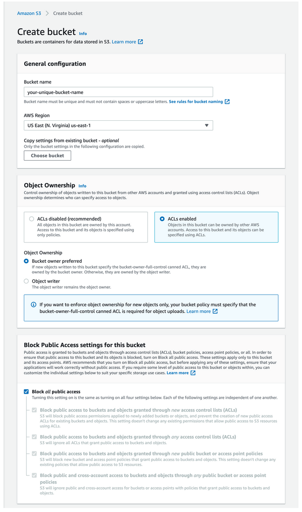Watchfolder setup AWS S3