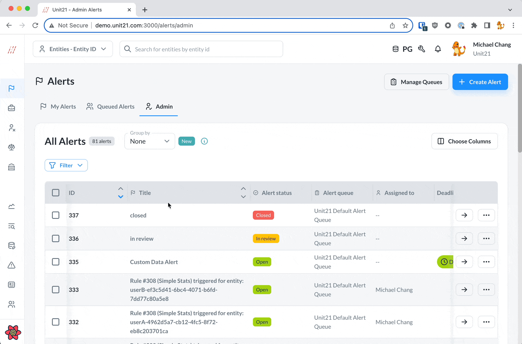 Changed the Alert and Case Status Filters to MultiSelect